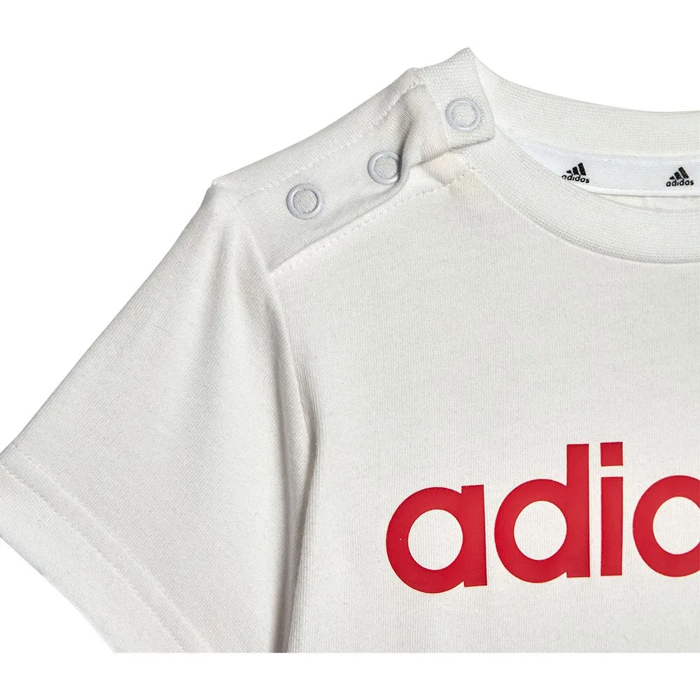 adidas Lin Co Sett, Top:white / better scarlet bottom:black, 3-6MON adidas Lin Co Sett, Top:white / better scarlet bottom:black, 3-6MON