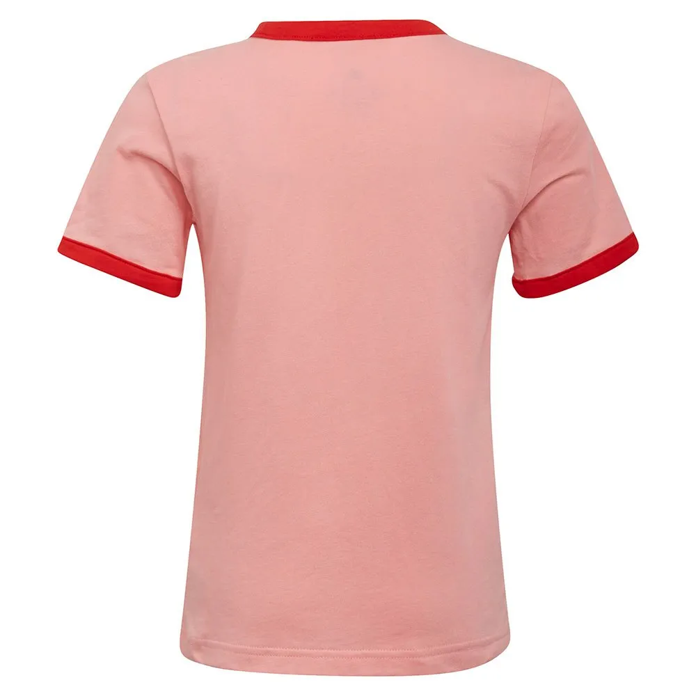 adidas Logo Kortskjorte Sett, Glory pink / vivid red / vivid red s21 / white, 5-6Y