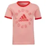 adidas Logo Kortskjorte Sett, Glory pink / vivid red / vivid red s21 / white, 5-6Y