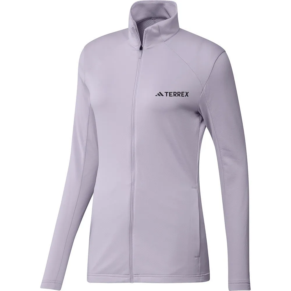 adidas Mt Fleecejakke Med Full Glidelås, Silver dawn