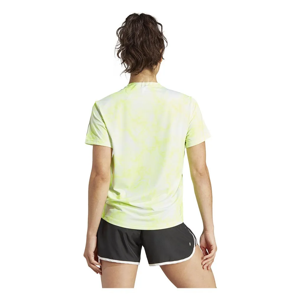 adidas Otr Aop Kortarmet T-skjorte female, White / luclem adidas Otr Aop Kortarmet T-skjorte female, White / luclem