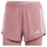 adidas Own The Run 3 Stripes 2in1 Shorts female, Preloved crimson