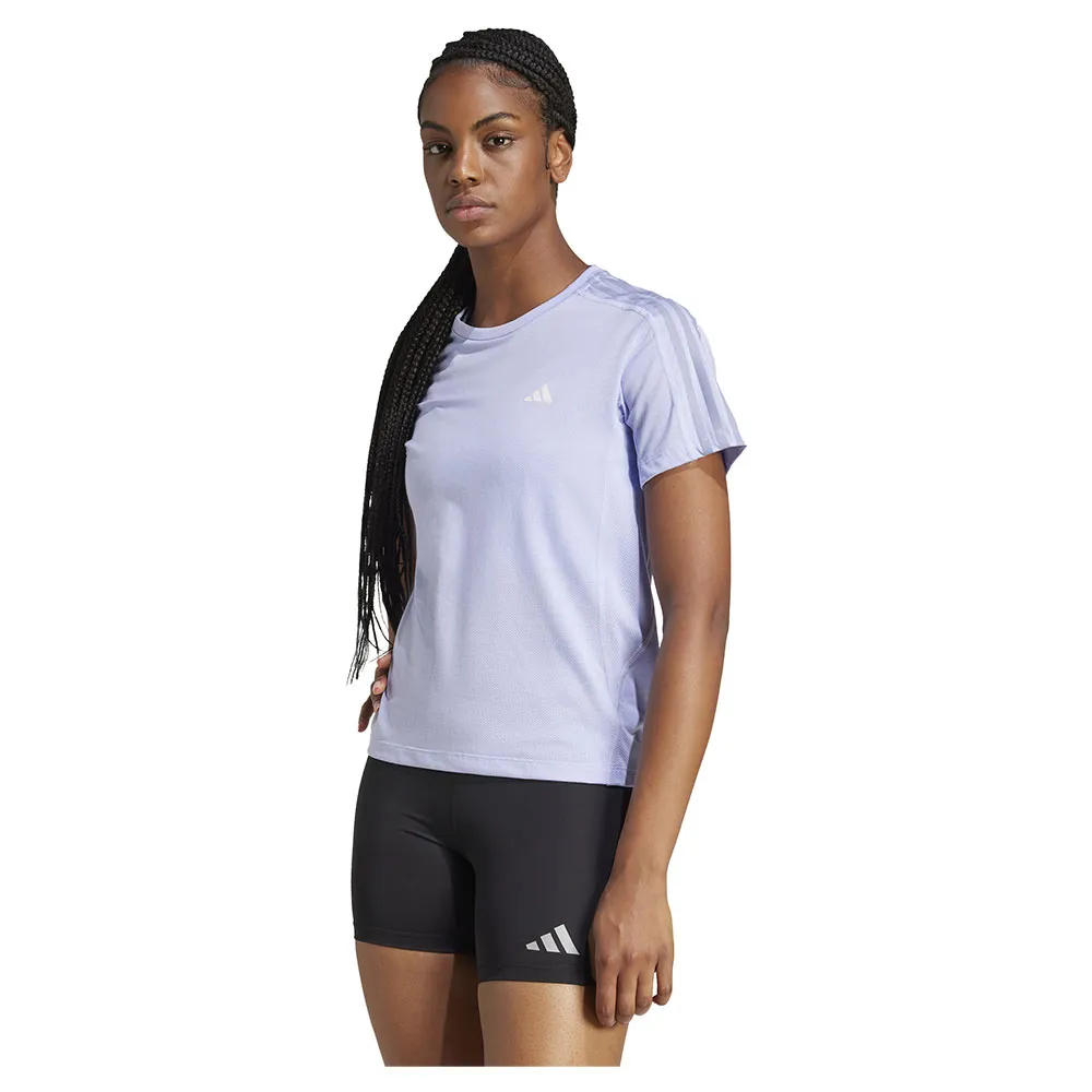 adidas Own The Run 3 Stripes Kortarmet T-skjorte