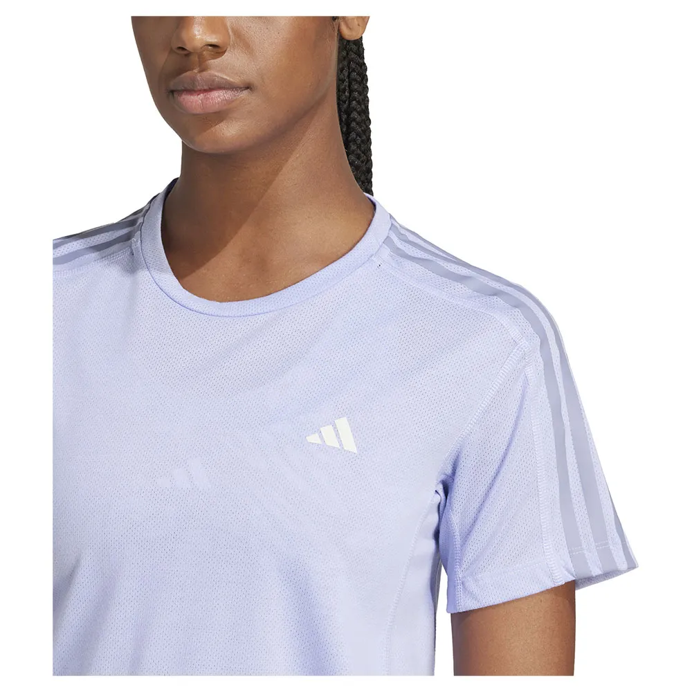 adidas Own The Run 3 Stripes Kortarmet T-skjorte