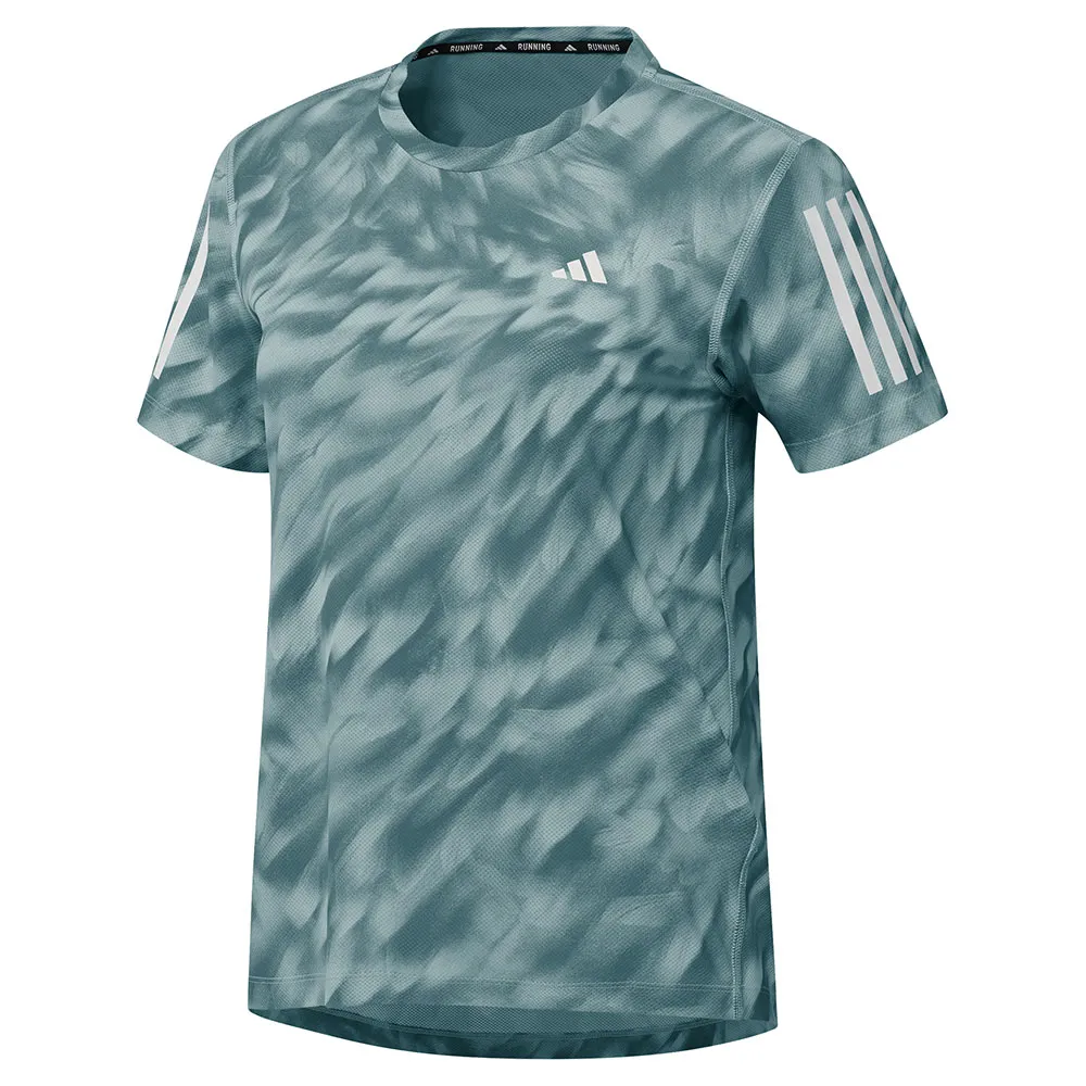 adidas Own The Run Allover Print Kortarmet T-skjorte male adidas Own The Run Allover Print Kortarmet T-skjorte male