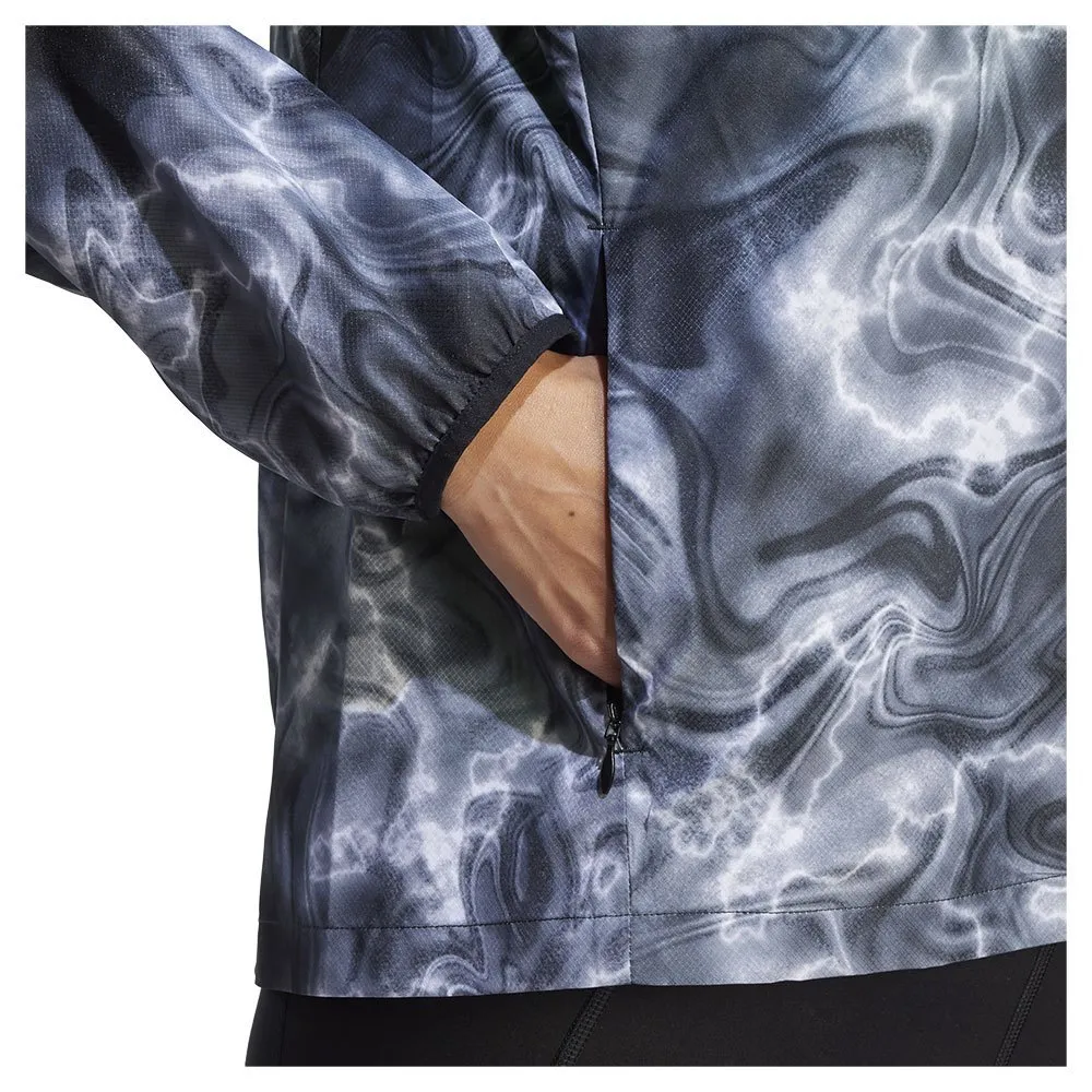adidas Own The Run Allover Print Windbreaker Jakke female