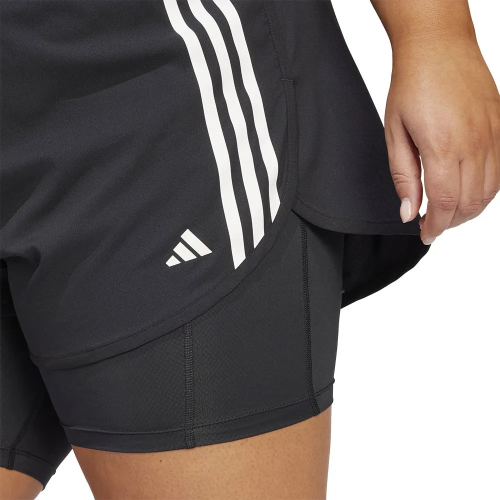 adidas Own The Run Excite 3 Stripes 2-i-1 Shorts female adidas Own The Run Excite 3 Stripes 2-i-1 Shorts female