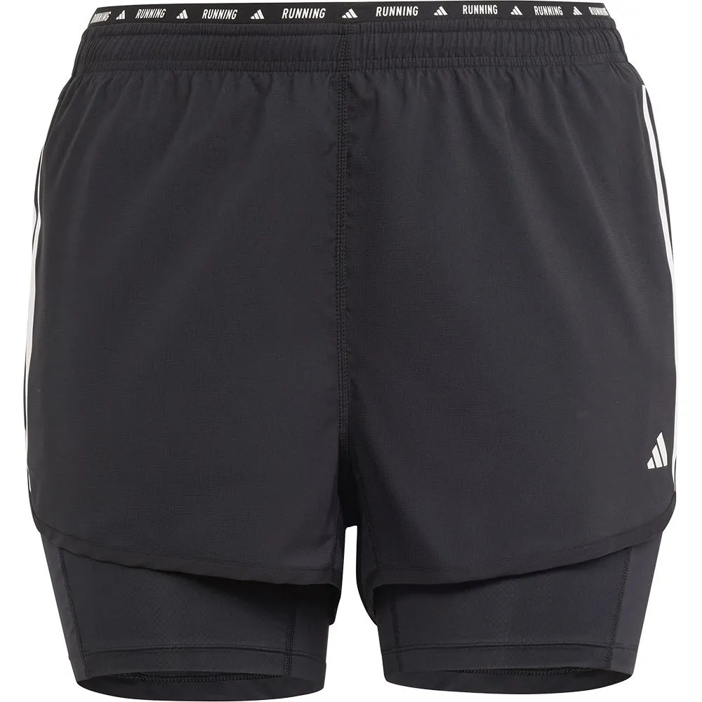 adidas Own The Run Excite 3 Stripes 2-i-1 Shorts female adidas Own The Run Excite 3 Stripes 2-i-1 Shorts female
