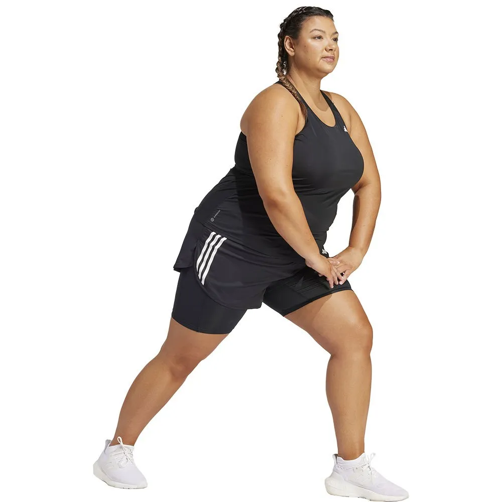 adidas Own The Run Excite 3 Stripes 2-i-1 Shorts female adidas Own The Run Excite 3 Stripes 2-i-1 Shorts female
