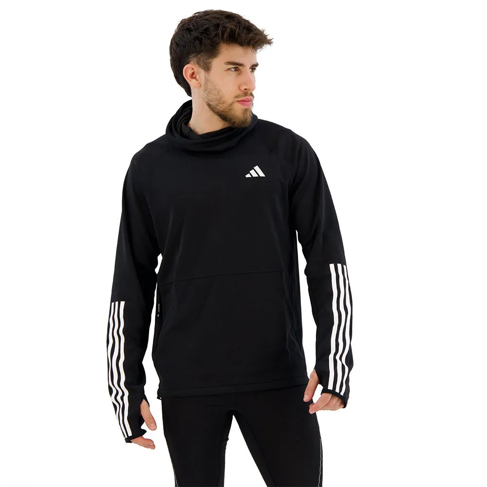 adidas Own The Run Excite 3 Stripes Hetteskjorte male adidas Own The Run Excite 3 Stripes Hetteskjorte male