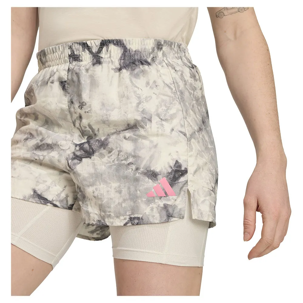 adidas Own The Run Spray Dye 2in1 Shorts female adidas Own The Run Spray Dye 2in1 Shorts female