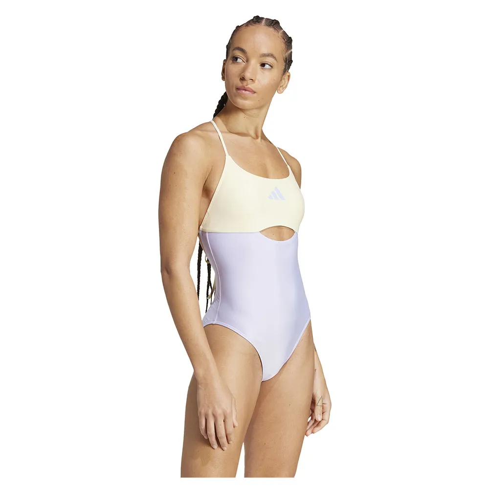 adidas Padded Colorblock X Back Badetøy female, Violet tone / warm vanilla
