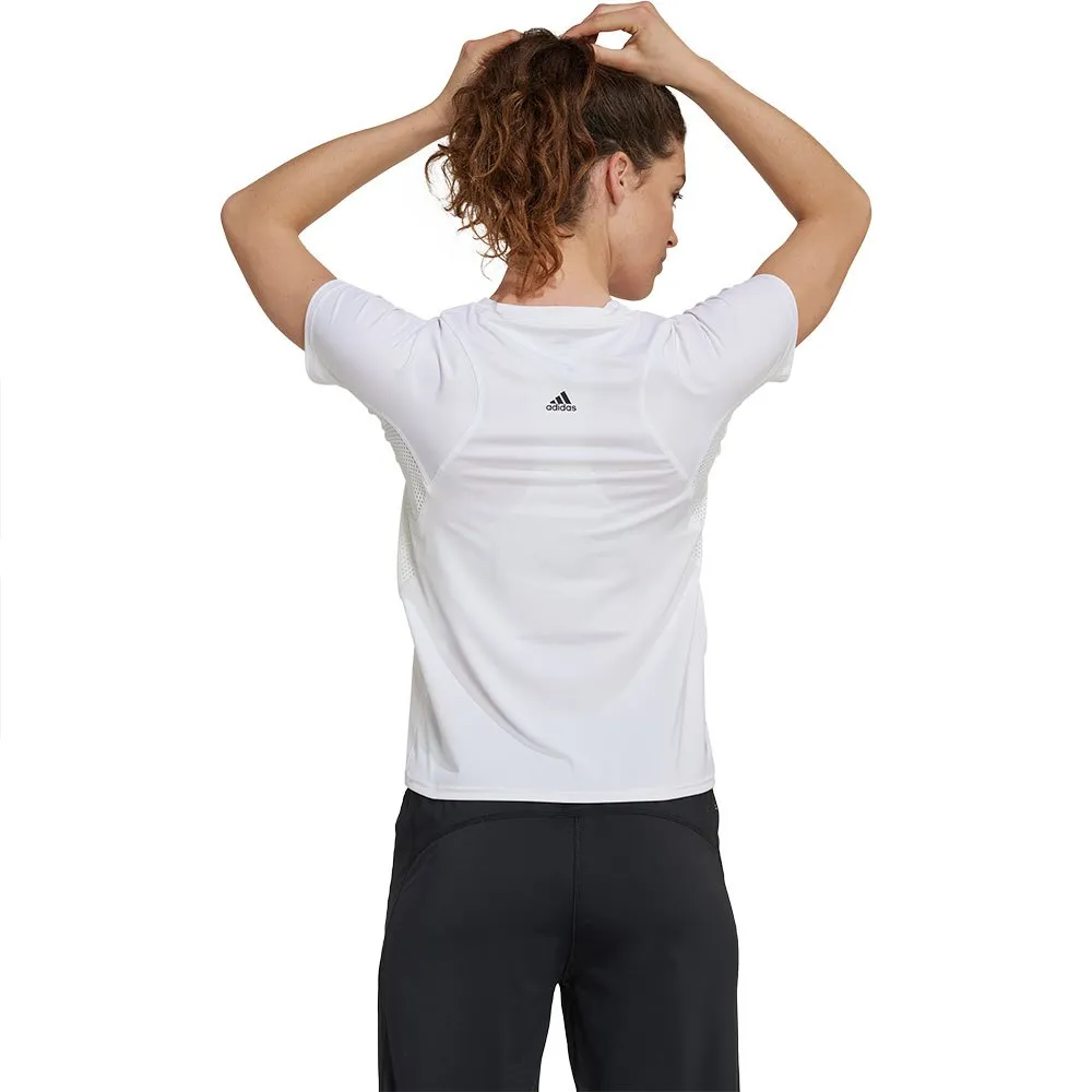adidas Parley Run Fast Kortarmet T-skjorte female, White adidas Parley Run Fast Kortarmet T-skjorte female, White