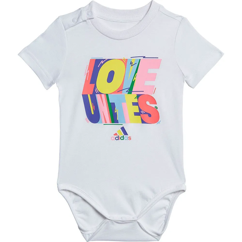 adidas Pride Kortermet Body, White, 0-3MON adidas Pride Kortermet Body, White, 0-3MON