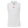 adidas Q3 Match Ermeløs T-skjorte, White / scarlet, 7-8Y