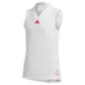 adidas Q3 Match Ermeløs T-skjorte, White / scarlet, 7-8Y