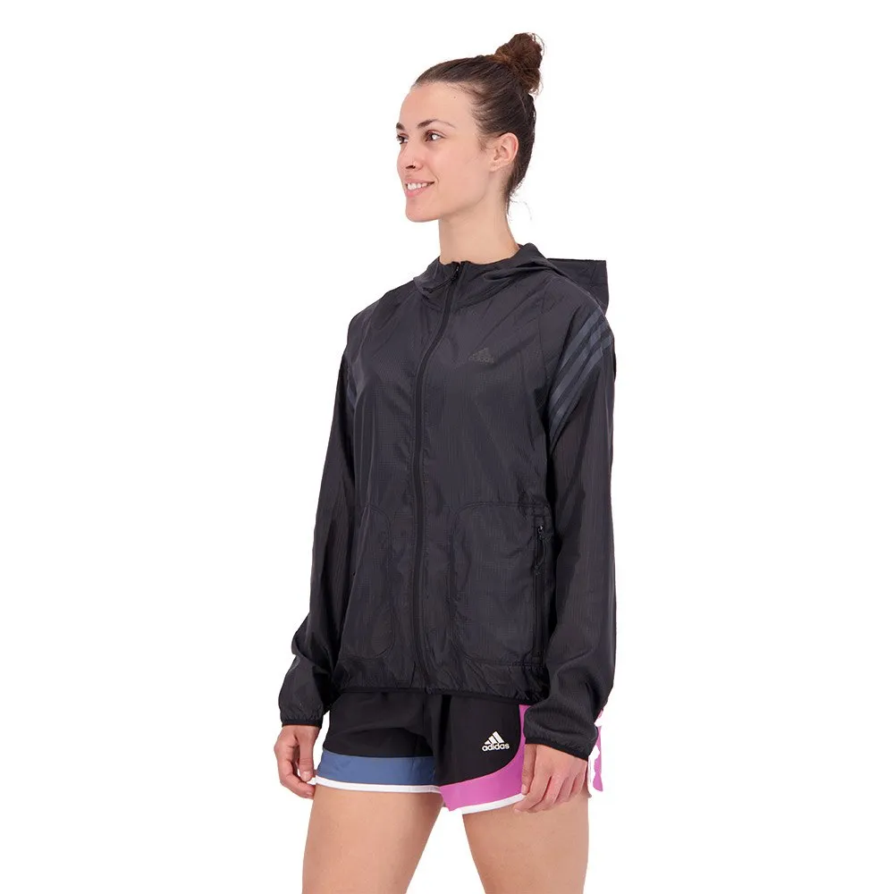 adidas Ri 3 Stripes Windbreak Jakke female, Black
