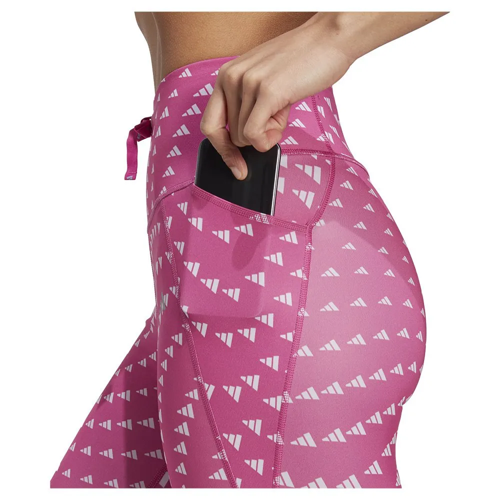 adidas Run Ess 7/8 Leggings female, Silver dawn / semi lucid fuchsia