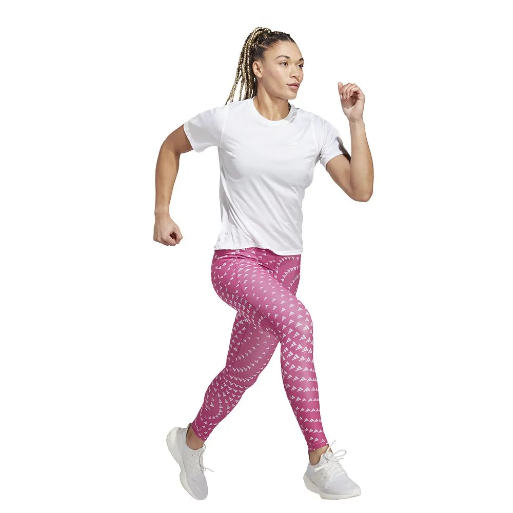 adidas Run Ess 7/8 Leggings female, Silver dawn / semi lucid fuchsia