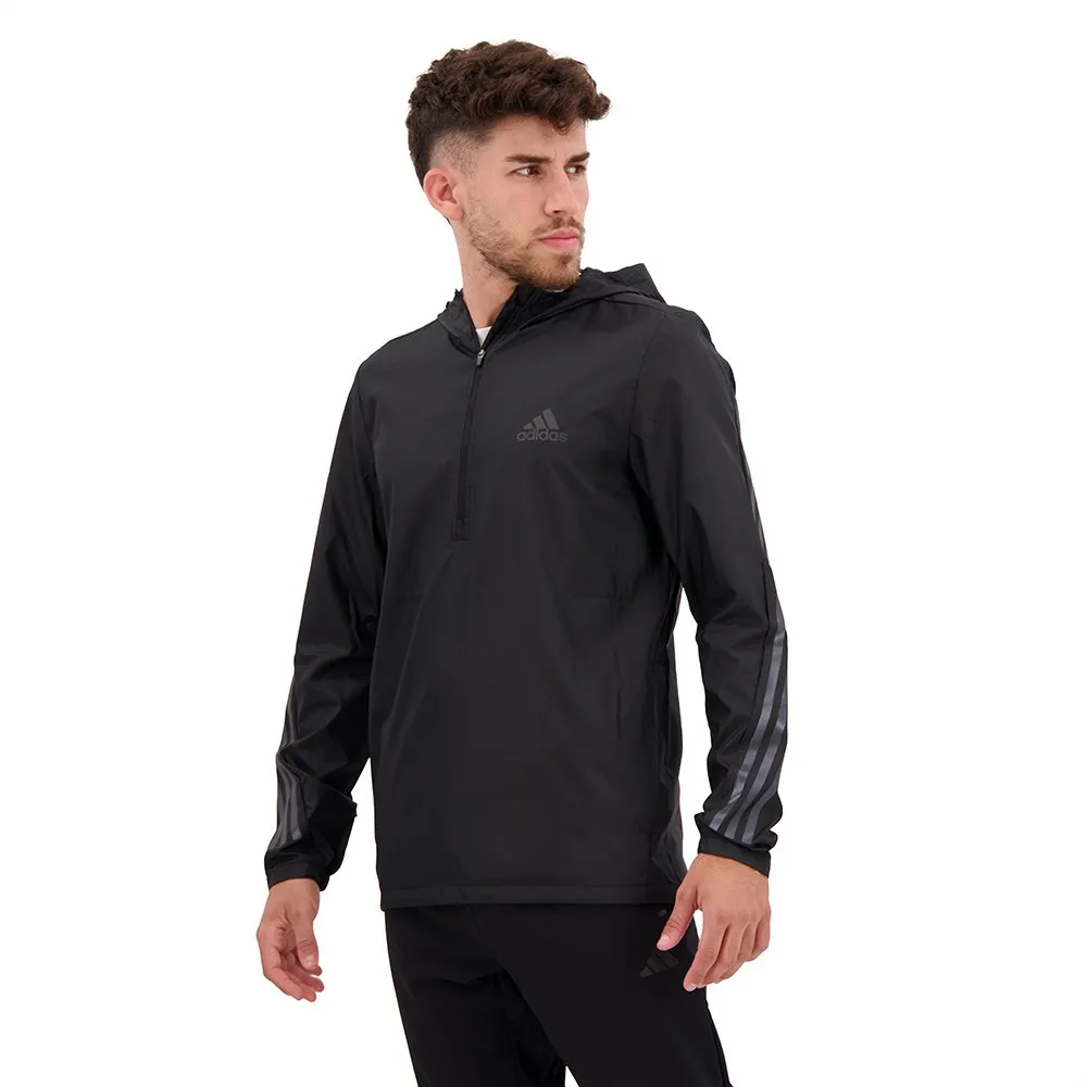 adidas Run Icons 3 Stripes Jakke male, Black