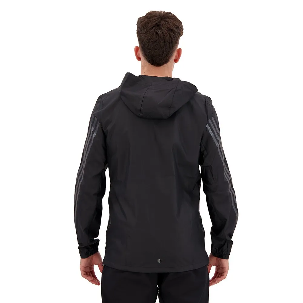 adidas Run Icons 3 Stripes Jakke male, Black