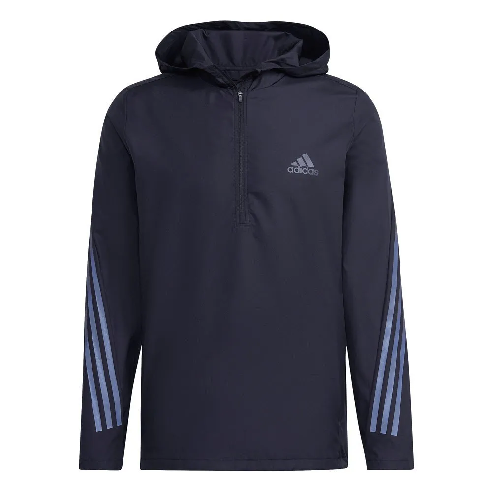 adidas Run Icons 3 Stripes Jakke male, Black
