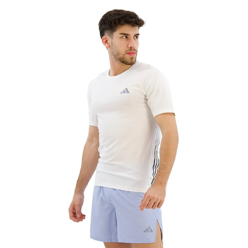 adidas Run Icons 3 Stripes Kortarmet T-skjorte male