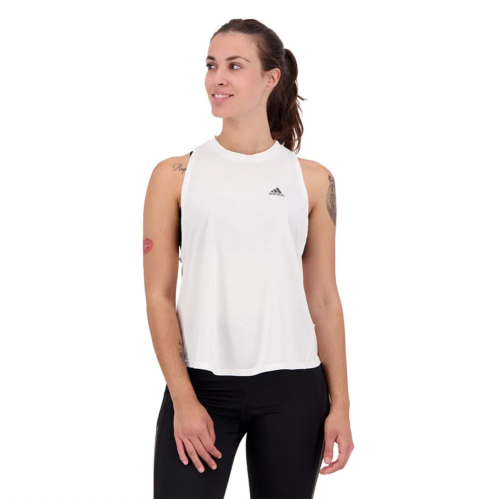 adidas Run Icons Ermeløs T-skjorte female, White