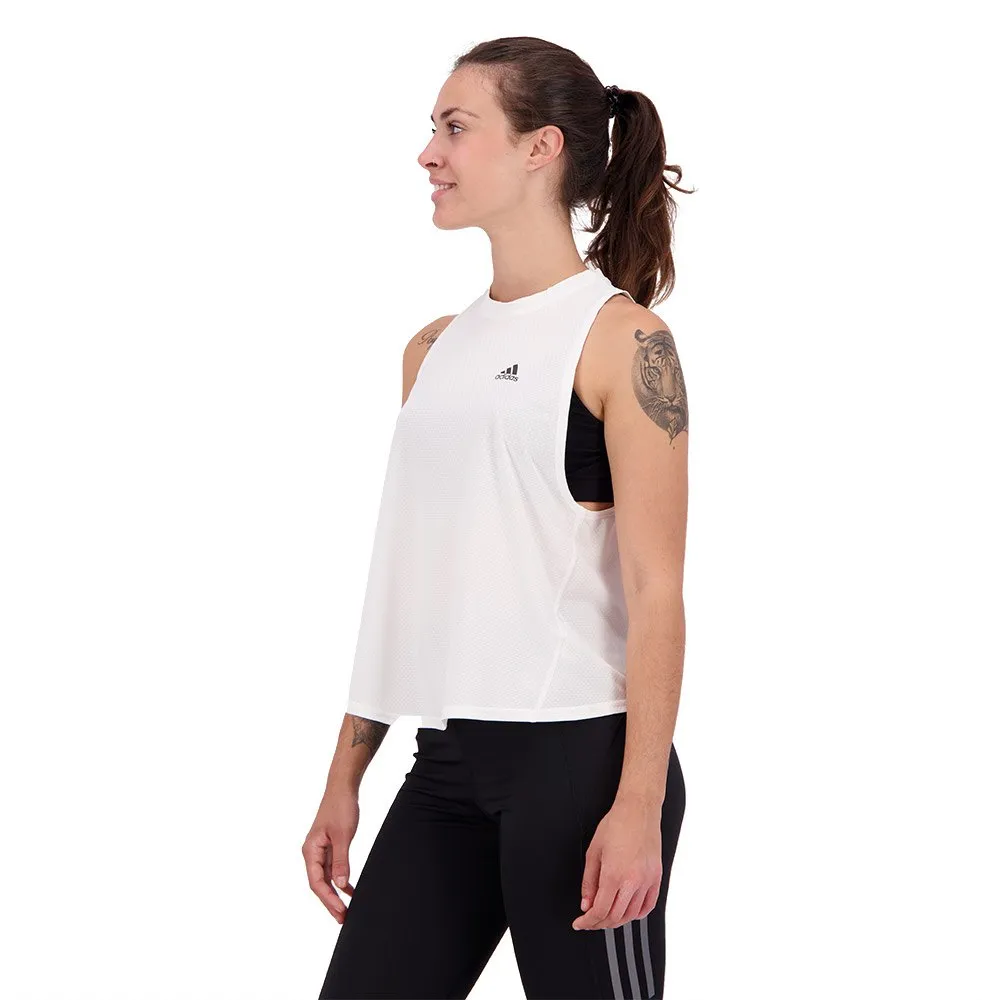 adidas Run Icons Ermeløs T-skjorte female, White