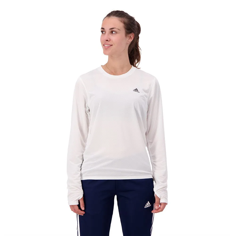 adidas Run Icons Langarmet T-skjorte female, White