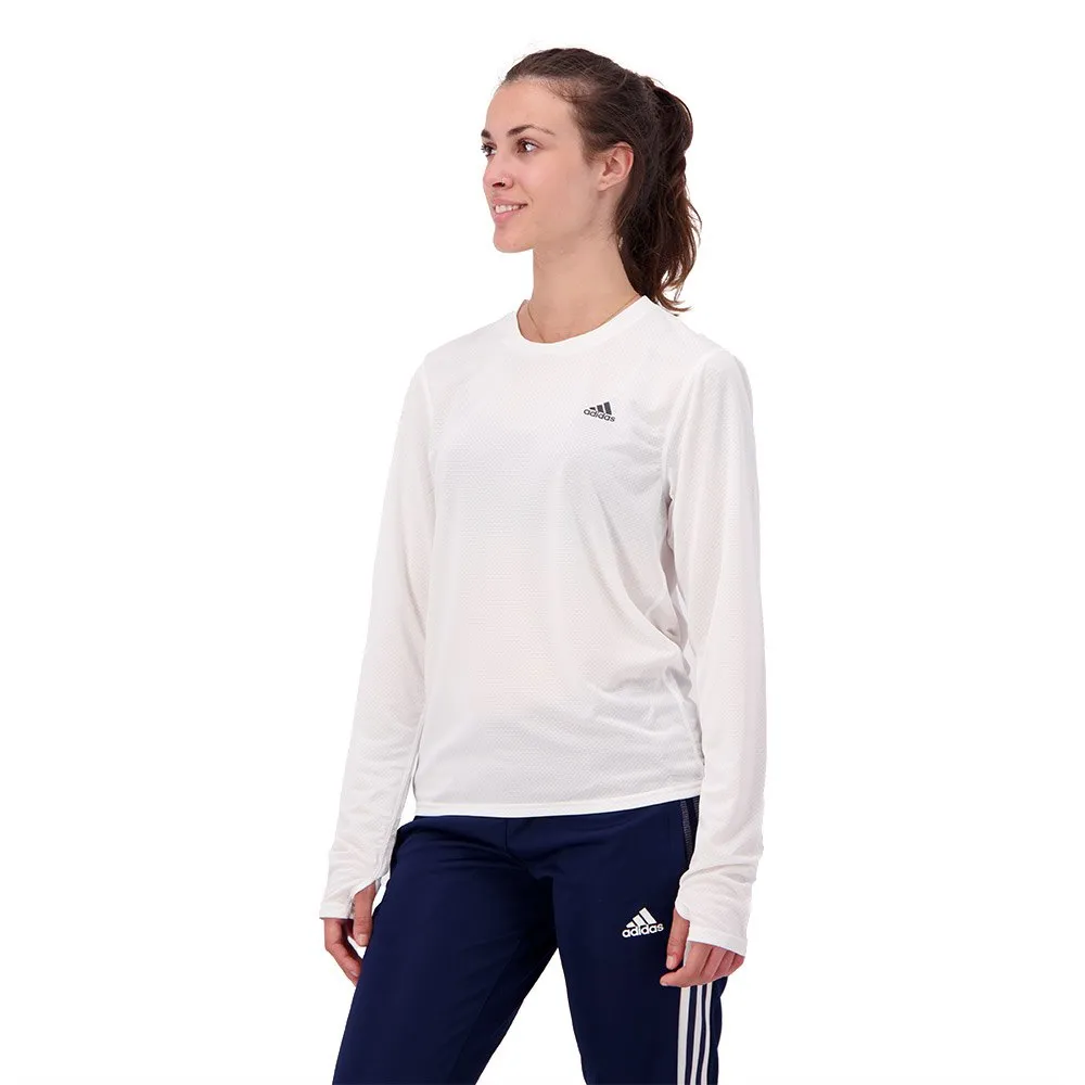 adidas Run Icons Langarmet T-skjorte female, White