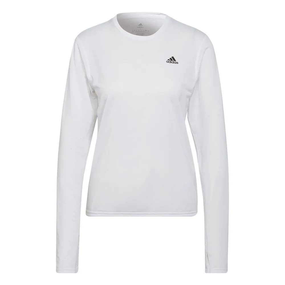 adidas Run Icons Langarmet T-skjorte female, White