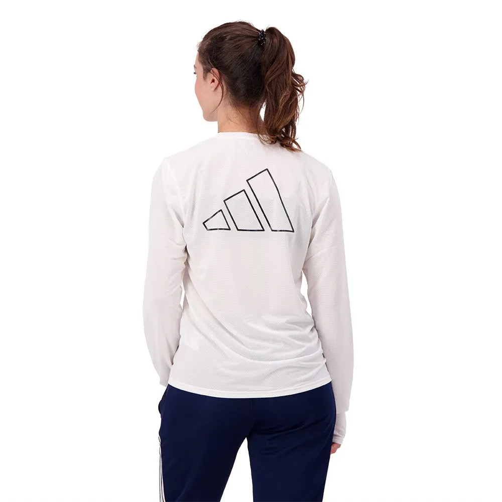 adidas Run Icons Langarmet T-skjorte female, White