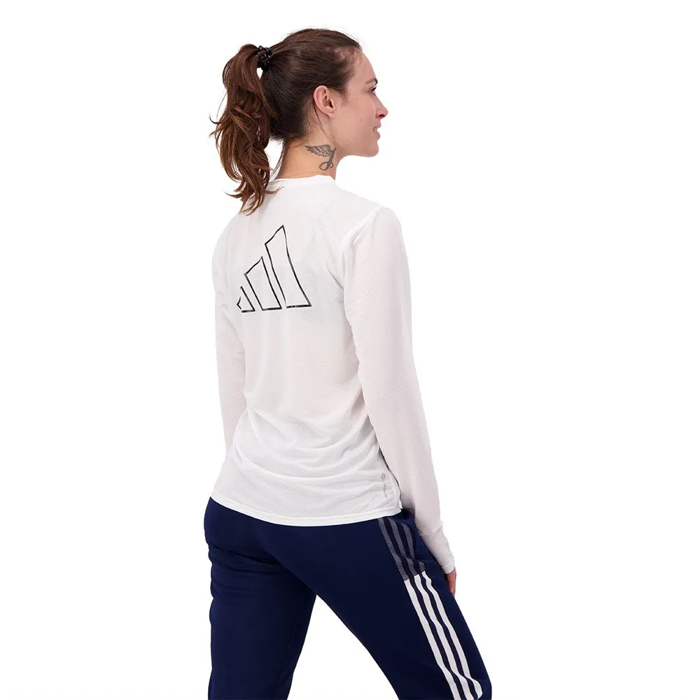 adidas Run Icons Langarmet T-skjorte female, White