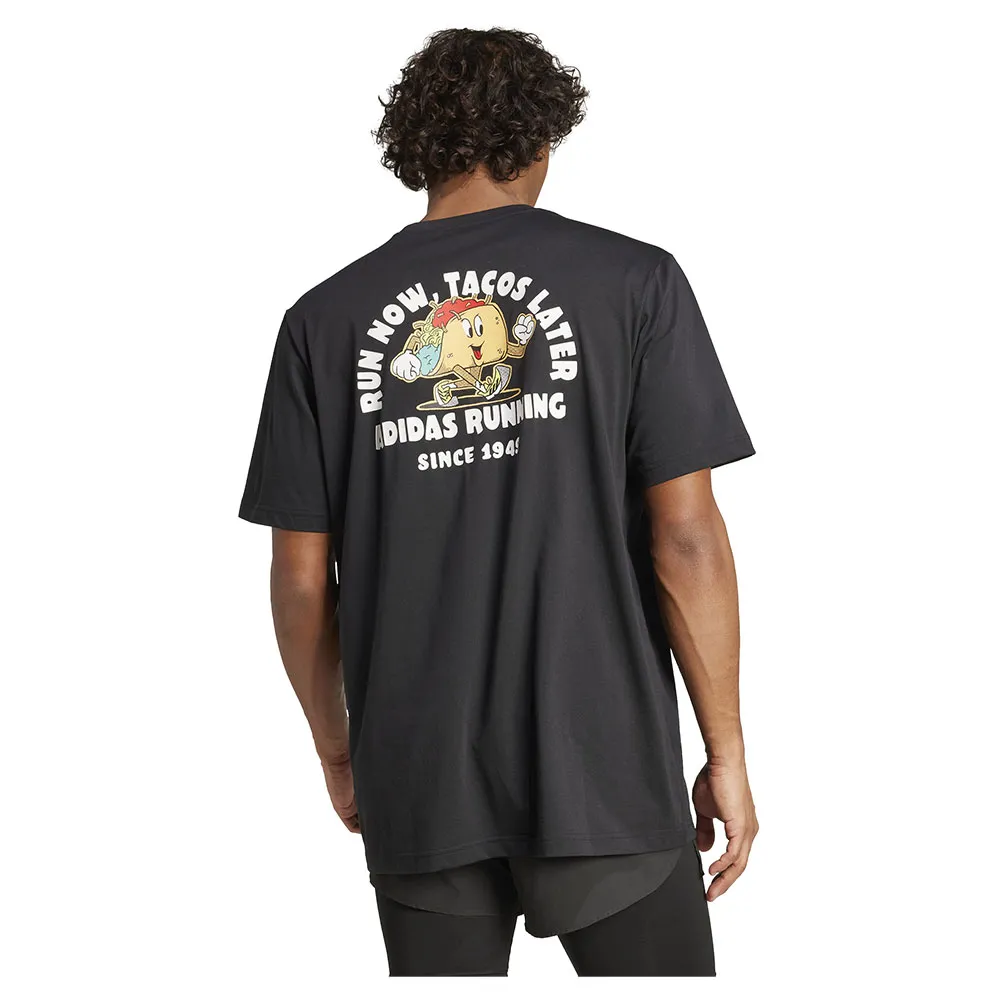 adidas Running Tacos Later Graphic Kortarmet T-skjorte male