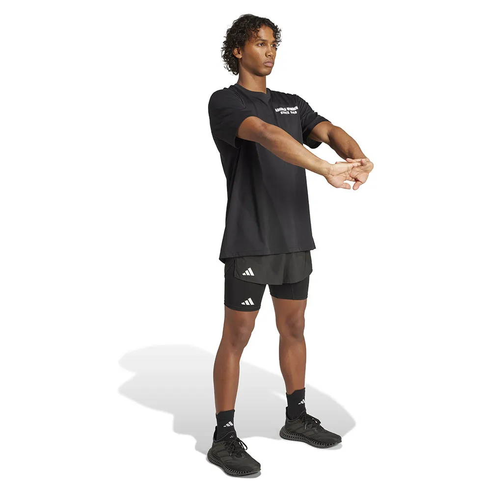 adidas Running Tacos Later Graphic Kortarmet T-skjorte male