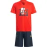 adidas Salah Kortskjorte Sett, Vivid red / white / gold metalic / legend ink f17 / gold metalic, 5-6Y
