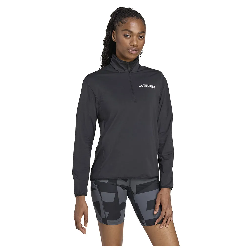 adidas Terrex Multi Climawarm Tech Fleecejakke Med Halv Glidelås adidas Terrex Multi Climawarm Tech Fleecejakke Med Halv Glidelås