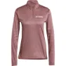 adidas Terrex Multi Halv Glidelås Langarmet T-skjorte, Quiet crimson