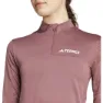 adidas Terrex Multi Halv Glidelås Langarmet T-skjorte, Quiet crimson