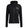 adidas Terrex Tech Flooce Hiking Fleecejakke Med Hette, Black