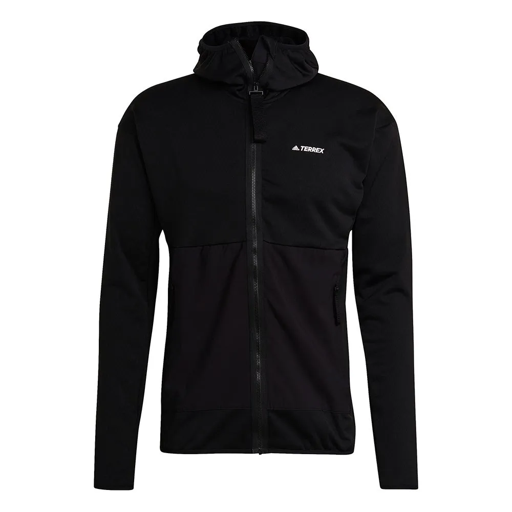 adidas Terrex Tech Lite Hiking Fleecejakke Med Full Glidelås, Black