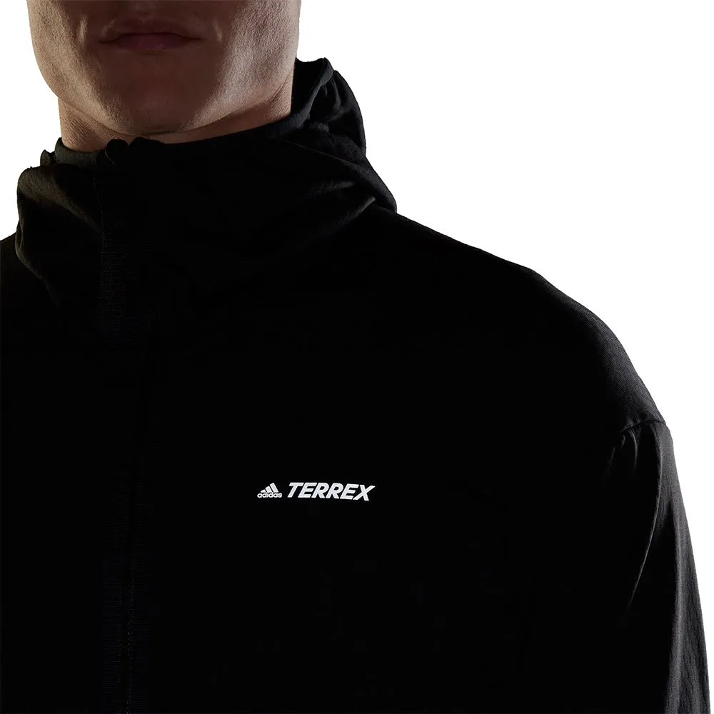 adidas Terrex Tech Lite Hiking Fleecejakke Med Full Glidelås, Black