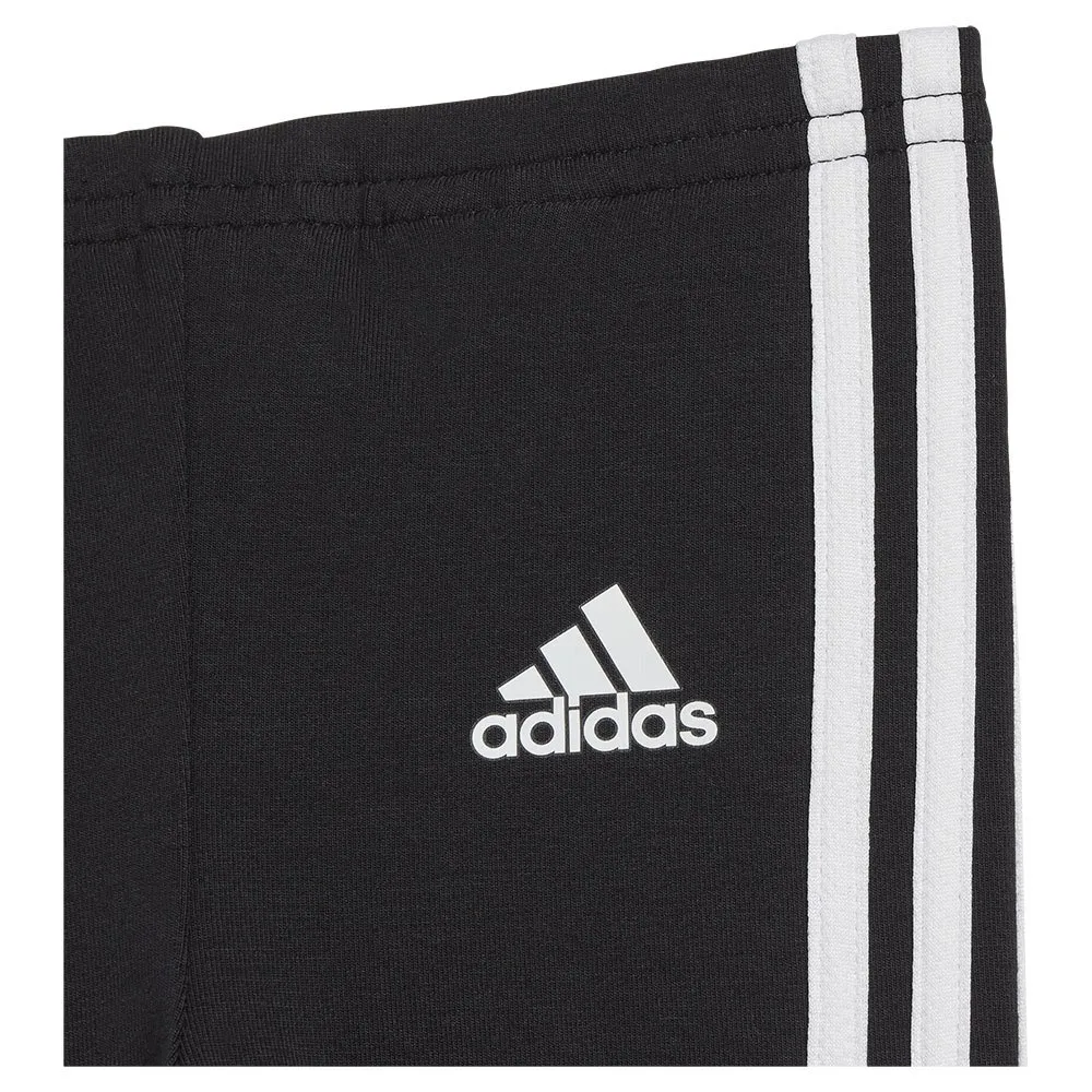 adidas Tiberio 3 Stripes Colorblock Langarmet Sett, Black / white / betsca, 0-3MON adidas Tiberio 3 Stripes Colorblock Langarmet Sett, Black / white / betsca, 0-3MON