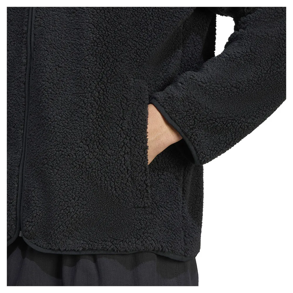 adidas Trefoil Essentials Teddy Fleecejakke Med Full Glidelås
