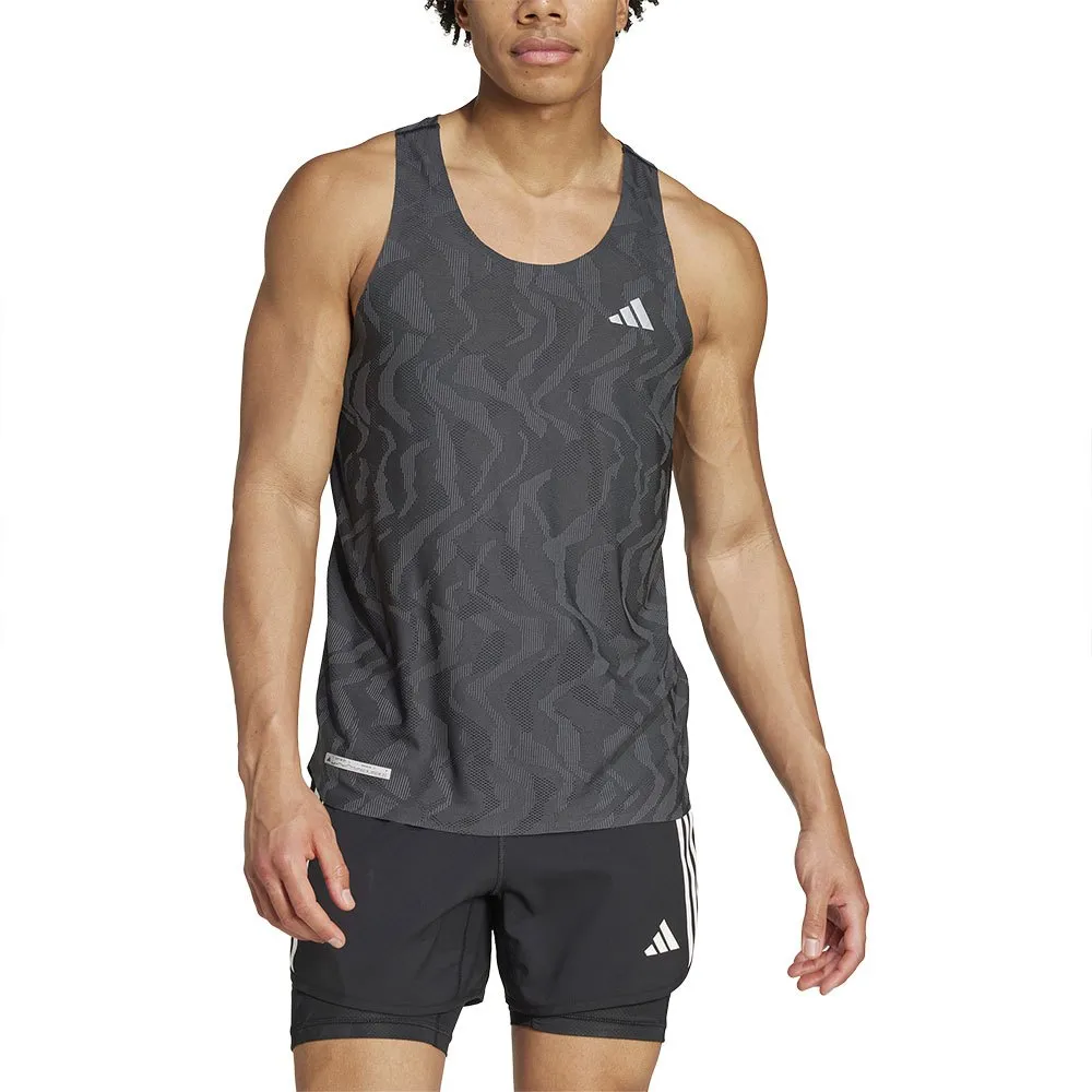 adidas Ultimate Engineered Running Ermeløs T-skjorte male, Black adidas Ultimate Engineered Running Ermeløs T-skjorte male, Black