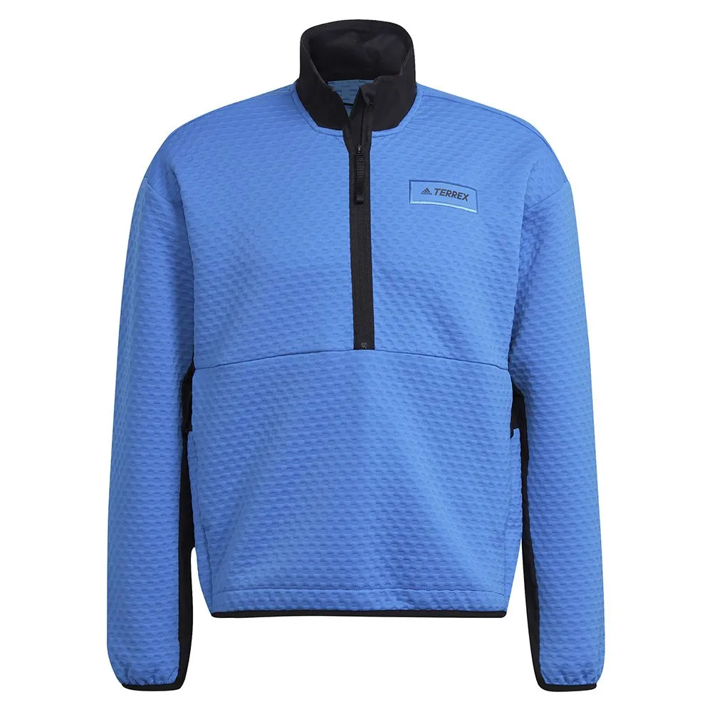 adidas Utilitas Fleecejakke Med Halv Glidelås, Shock blue