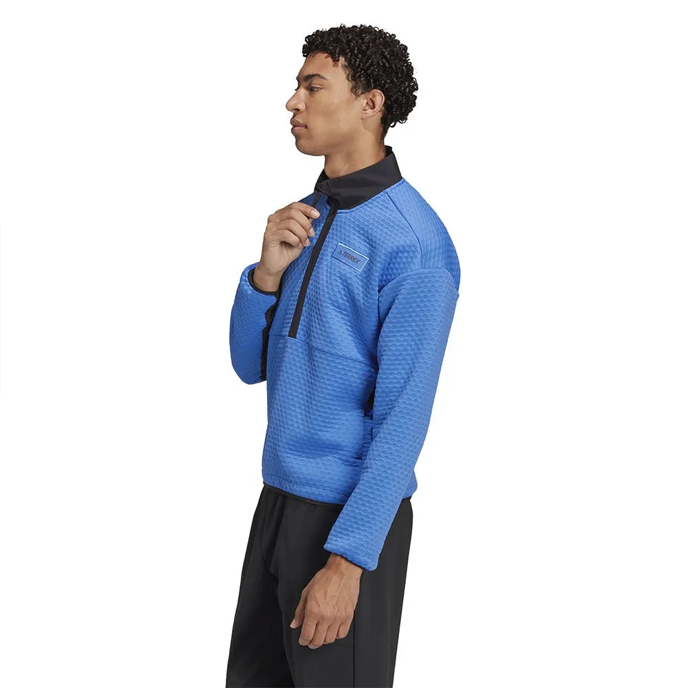 adidas Utilitas Fleecejakke Med Halv Glidelås, Shock blue