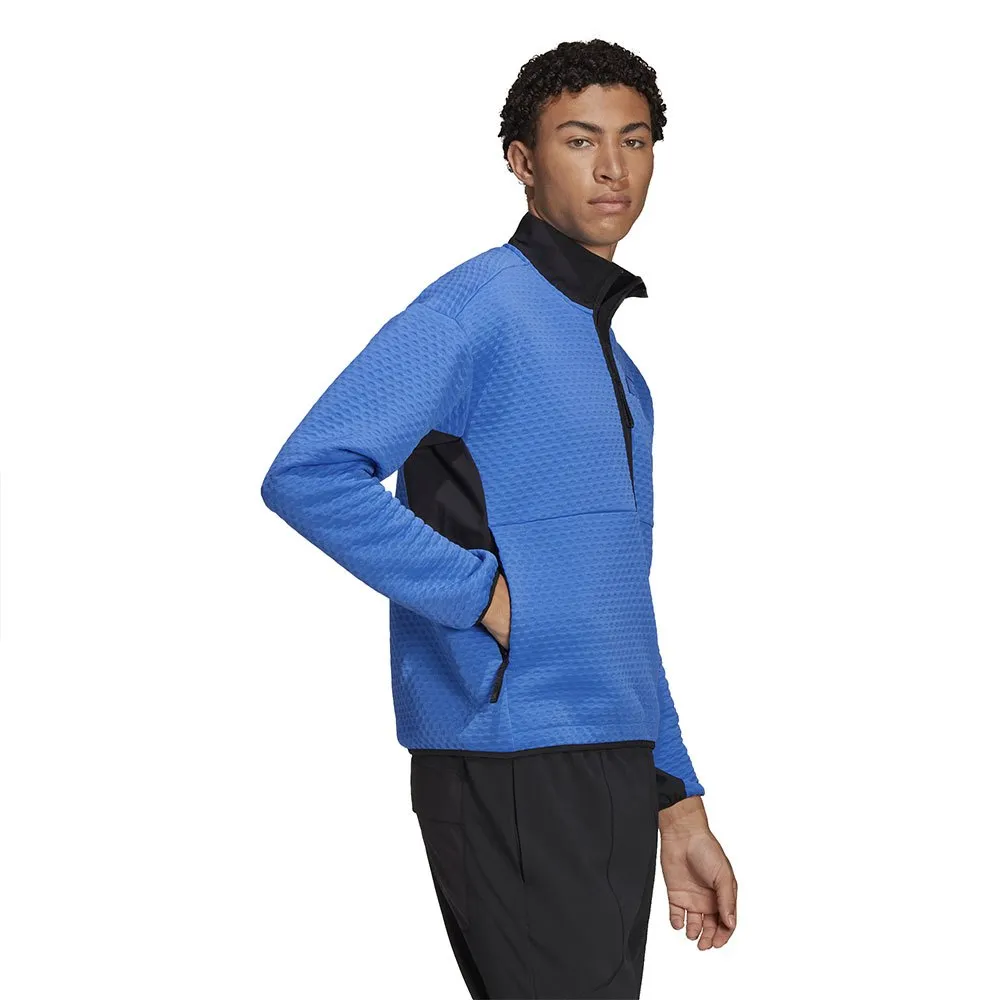 adidas Utilitas Fleecejakke Med Halv Glidelås, Shock blue