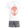 adidas X Marvel Spider-man Kortskjorte Sett, White / brired, 12-24MON